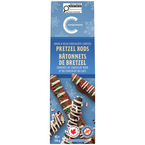Compliments Pretzel Rods Dark & Milk Chocolate Coated 150 g