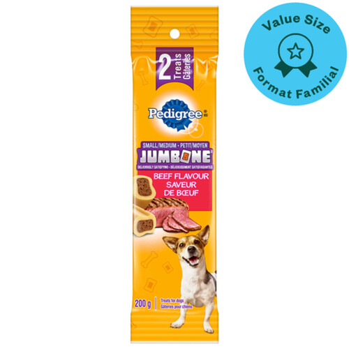 Pedigree Jumbone Small and Medium Dog Treats Beef Flavour 200 g