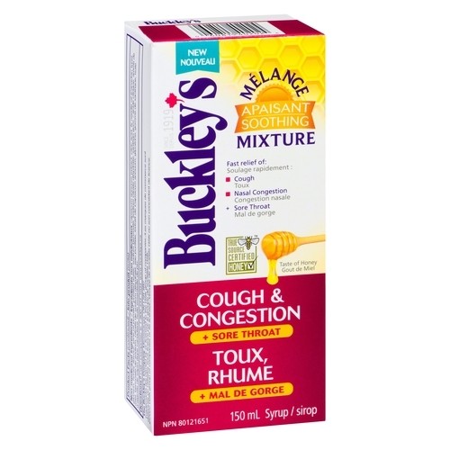 Buckley's Cough & Congestion + Sore Throat Syrup Soothing Mixture 150 ml