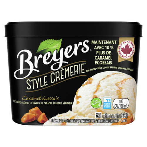 Breyers Gluten-Free Creamery Style Light Ice Cream Ripple Butterscotch 1.66 L