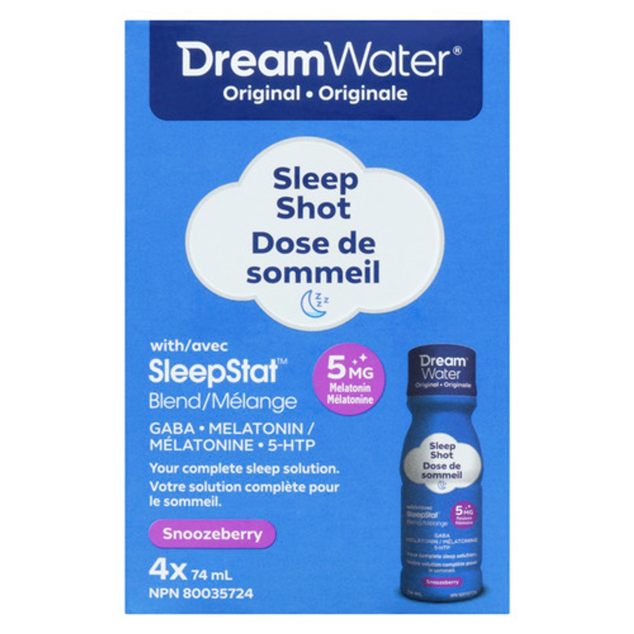 Dream Water Sleep Shot Snoozeberry Original 4 x 74 ml - Voilà Online ...