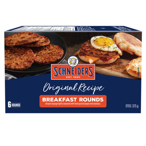 Schneider's Original Recipe Frozen Breakfast Sausage Rounds 375 g