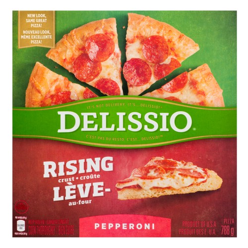 Delissio Rising Crust Frozen Pizza Pepperoni 12 Inch 788 g