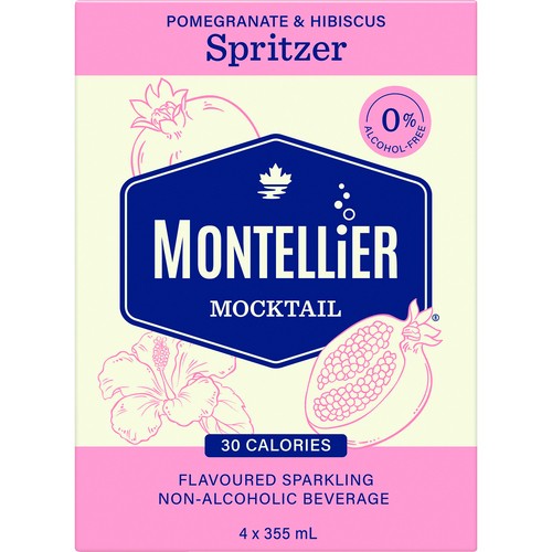 Montellier Mocktail Pomegrenate Hibiscus 4 x 355 ml (cans)