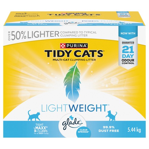 Tidy Cats Cat Litter LightWeight With Glade Clear Springs 5.44 kg