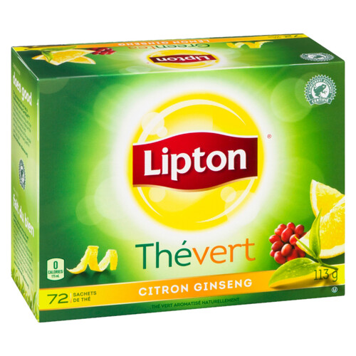 Lipton Green Tea With Lemon & Ginseng 72 EA