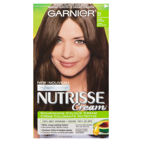 Garnier Nutrisse Cream 51 Medium Ash Brown Hair Colour 