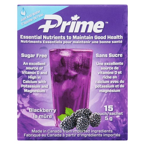 Prime Nutrition Drink Mix Blackberry Flavor 15 Packs