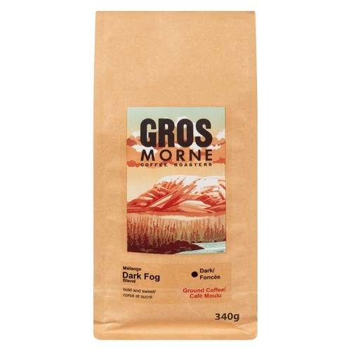 Gros Morne Coffee Roasters Ground Coffee Dark Fog Blend Dark 340 g