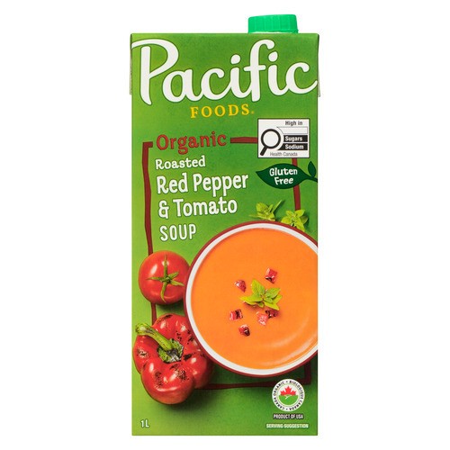 Pacific Foods Organic Soup Roasted Red Pepper & Tomato 1 L