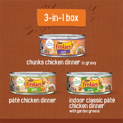 Friskies Wet Cat Food Chicken Lovers Variety Pack 24 x 156 g