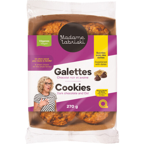 Madame Labriski Cookies Dark Chocolate & Oat 6 x 45 g