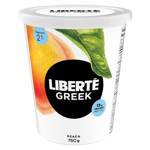 Liberté Greek 2% Yogurt Peach High Protein 750 g