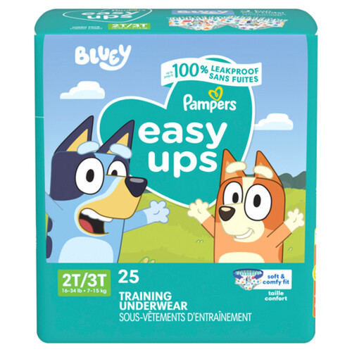 Pampers Easy Ups Training Underwear Boys Size 4 2T-3T 25 Count 