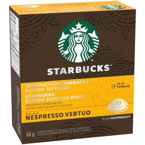 Starbucks Coffee Pods Blonde Espresso Roast 10 Capsules 68 g