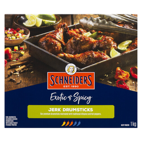 Schneiders Frozen Exotic & Spicy Jerk Chicken Drumsticks 1000 g