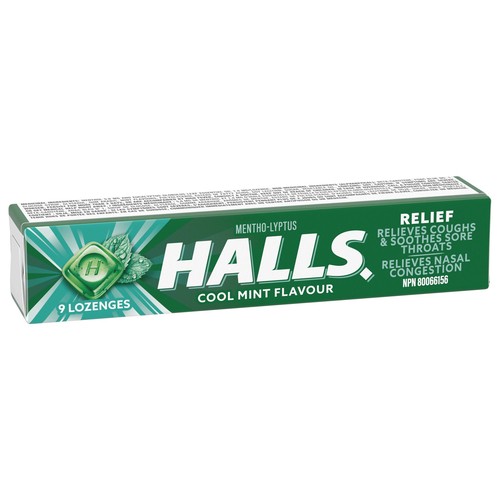Halls Cough Drops Cool Mint 9 Count
