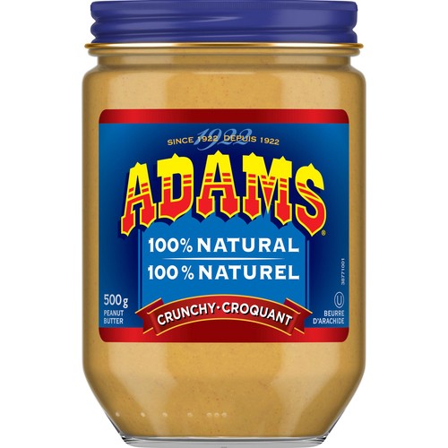 Adams Peanut Butter Natural & Crunchy 500 g