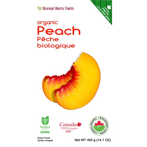 Boreal Organic Frozen Fruit Peach 400 g