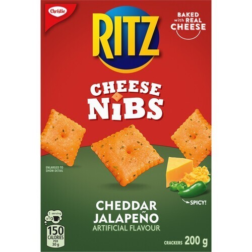 Ritz Cheese Nibs Crackers Cheddar Jalapeno 200 g