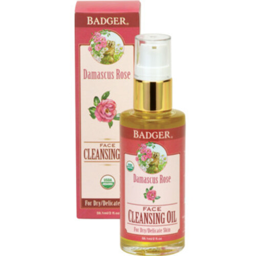 Badger Damascus Rose Face Cleansing Oil For Dry & Delicate Skin 59.1 ml
