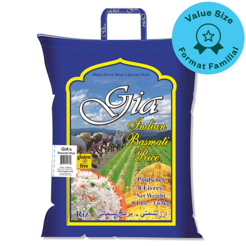 Gia Gluten-Free Rice Basmati 3.63 kg