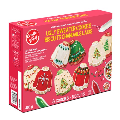 Create A Treat Cookie Kit Decorate Your Own Ugly Sweater 8 Count 406 g