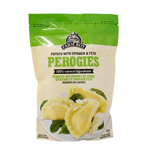 Farm Boy Frozen Perogies Potato With Spinach & Feta 454 g 