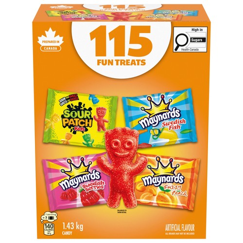 Maynards Candy Assortment For Halloween 115 Packs 1.43 Kg