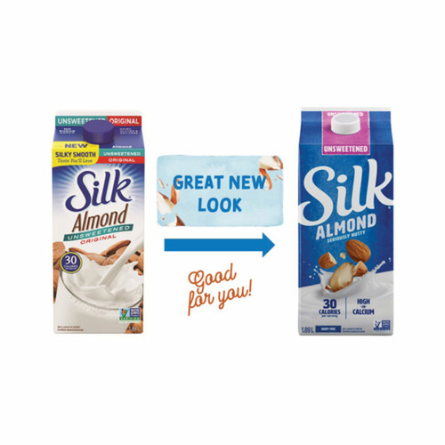 Silk Dairy-Free Almond Beverage Unsweetened Original 1.89 L