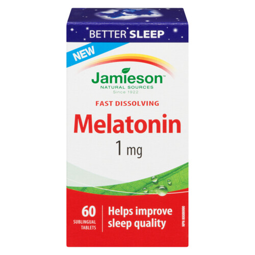 Jamieson Melatonin Supplement 1 mg Sublingual Tablets 60 Count