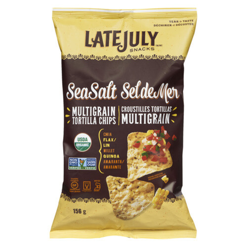 late july snacks organic sea salt multigrain tortilla chips
