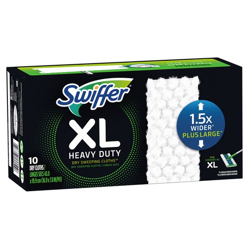 Swiffer Heavy Duty Dry Sweeping Clothes Unscented Size XL 10 Pack