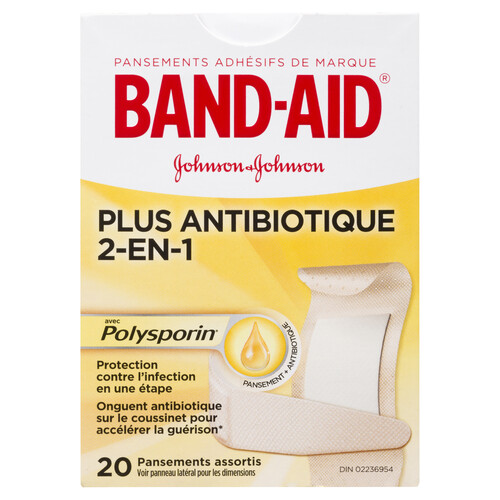 Johnson & Johnson Band-Aid Antibiotic Bandages Assorted Sizes 20 EA