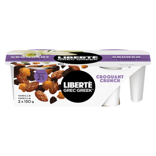 Liberté Greek 2% Vanilla Bean Yogurt Crunch Cups 130 g