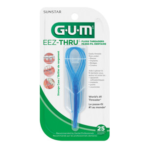 GUM Eez-Thru Floss Threaders 25 EA