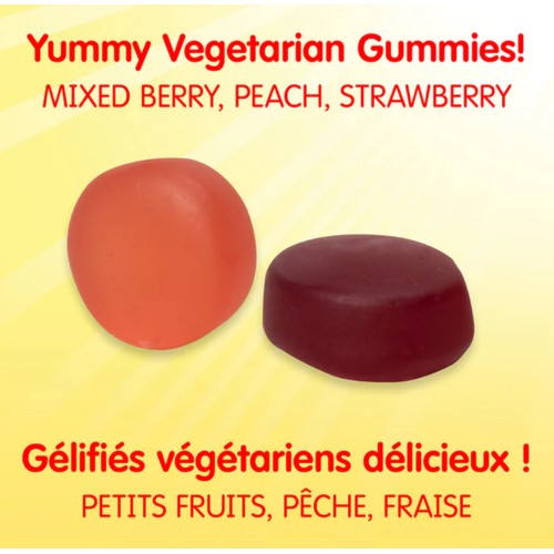 Sesame Street Vitamin D 600 IU Vegetarian Gummies Mixed Berry Peach Strawberry 180 Count