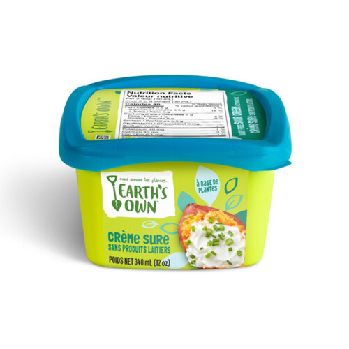 Earth's Own Dairy-Free Sour Cream Plant-Based 340 g