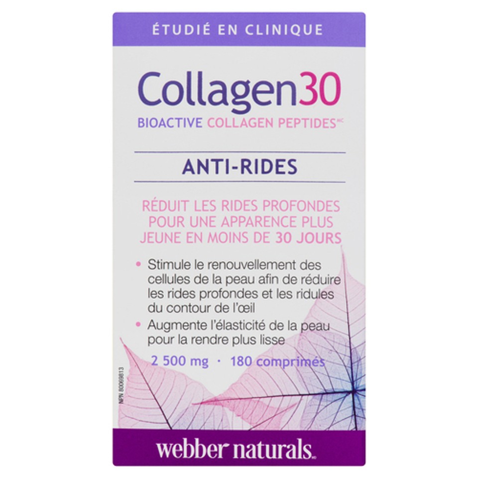 Webber Naturals Collagen30 2500 mg Supplement Anti-Wrinkle 180 Tablets ...