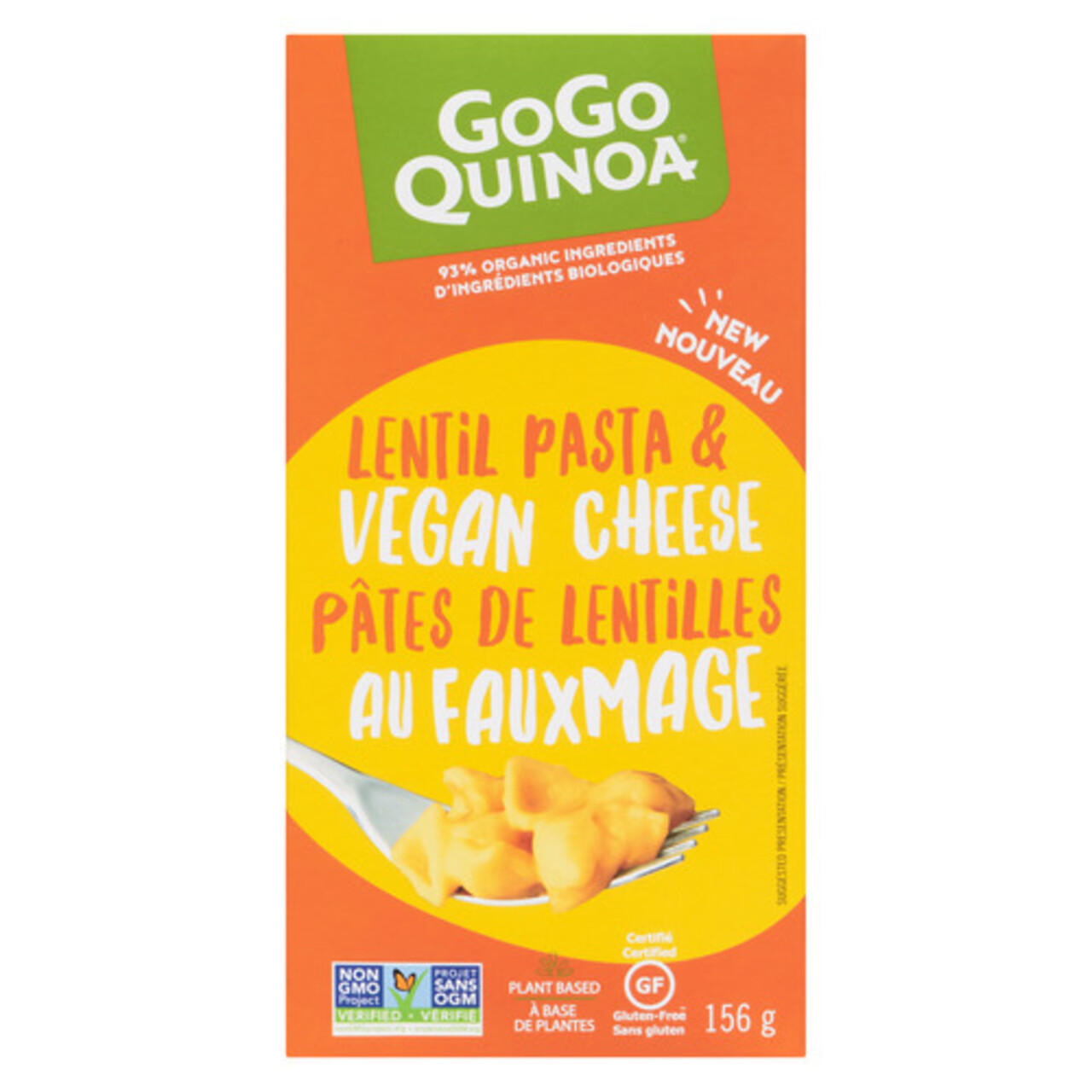 GoGo Quinoa GlutenFree Lentil Pasta & Vegan Cheese 156 g Voilà