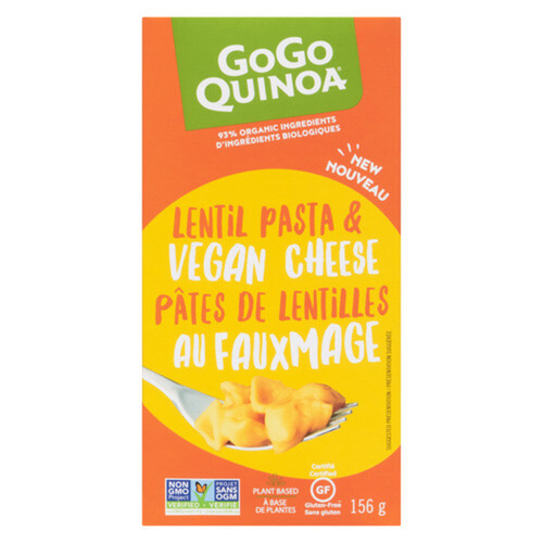 GoGo Quinoa Gluten-Free Lentil Pasta & Vegan Cheese 156 g
