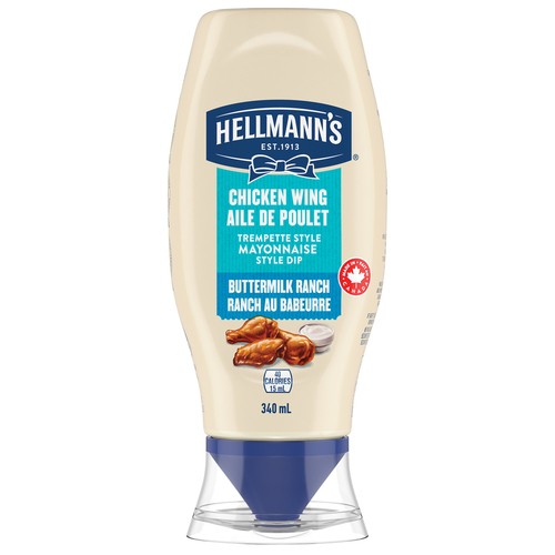 Hellmann's Mayonnaise Style Dip Chicken Wing Buttermilk Ranch 340 ml