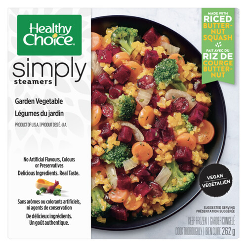 Healthy Choice Vegan Frozen Entrée Simply Steamers Garden Vegetable 262 g  