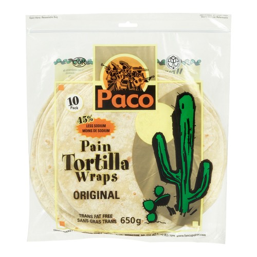 PacoTortilla Wrap Original 10-Inch 650 g