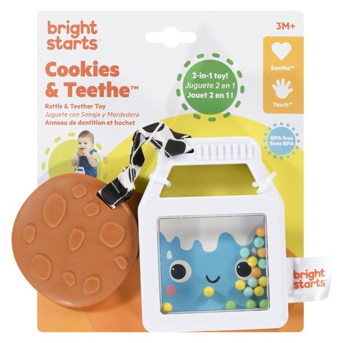 Bright Starts 2-In-1 Rattle Teether Cookies & Teethe 1 Count