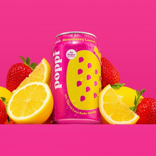 Poppi Soda Strawberry Lemon 355 ml (can)