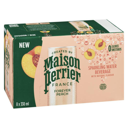 Maison Perrier Sparkling Water Peach 8 x 330 ml (cans)