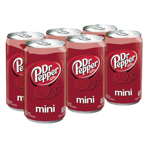 Dr Pepper Soda Minis 6 x 222 ml (cans)