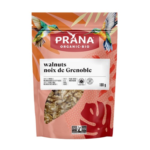 Prana Organic Raw Walnut Halves 180 g