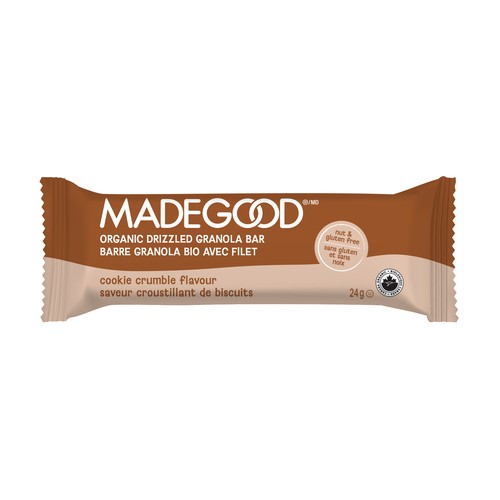 MadeGood Granola Bars Cookie Crumble Chocolate Drizzled 5 x 24 g